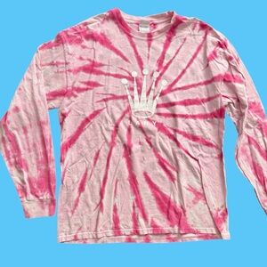 LANY band crown pink tie dye Lon sleeve tshirt